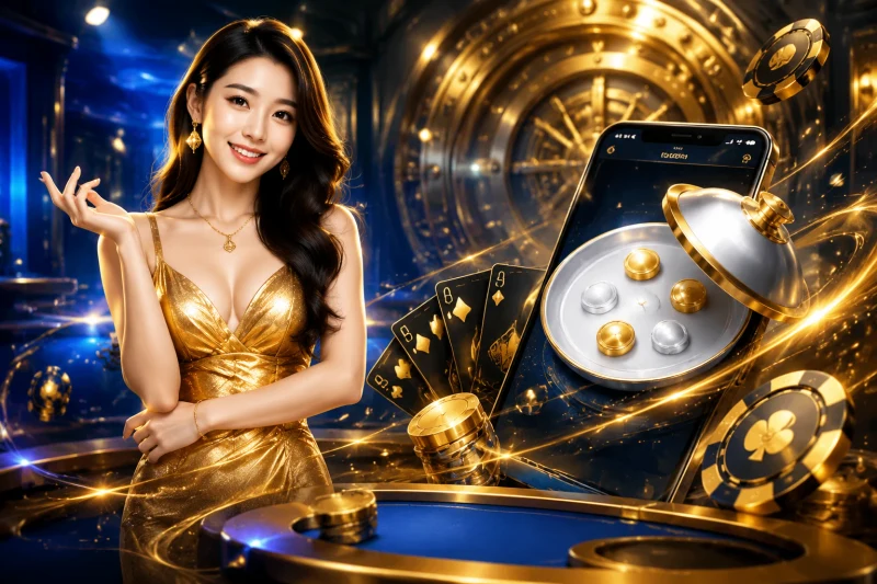 Điện thoại hiển thị giao diện game xóc đĩa online hiện đại tiện lợi