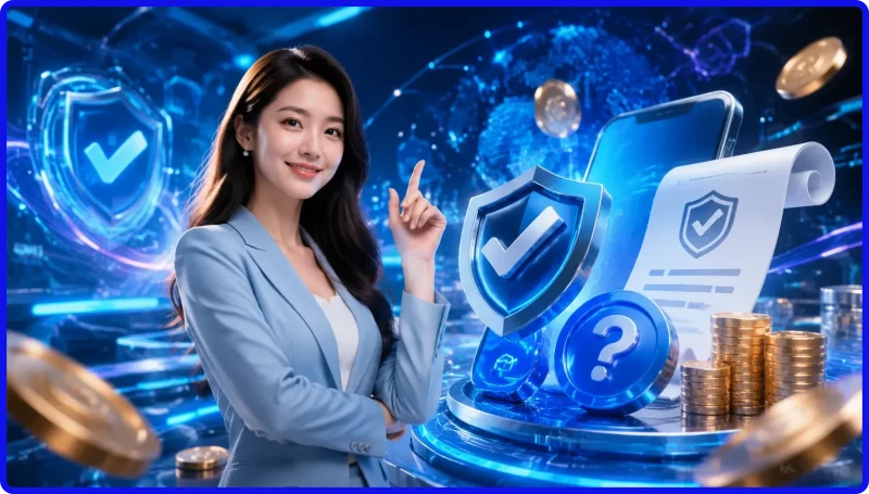 Hình ảnh minh họa khái niệm miễn trừ trách nhiệm với các đường ranh giới kỹ thuật số và biểu tượng cân bằng