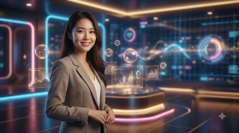 Minh họa lợi ích khi đăng ký tài khoản nền tảng giải trí premium với giao diện holographic hiện đại