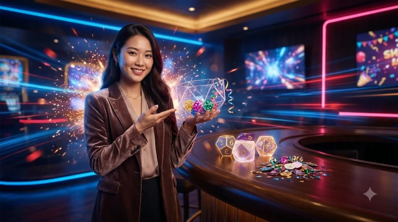 Minh họa những điểm cần nhớ khi chơi xóc đĩa tài xỉu với xúc xắc và bố cục chiến thuật