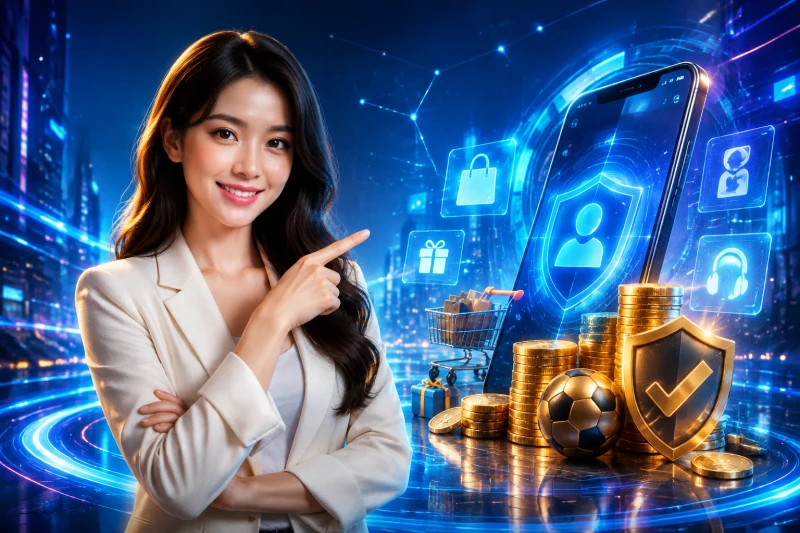 Người dùng tương tác an toàn với nền tảng, thể hiện trách nhiệm bảo mật thông tin và tuân thủ quy định KuWin