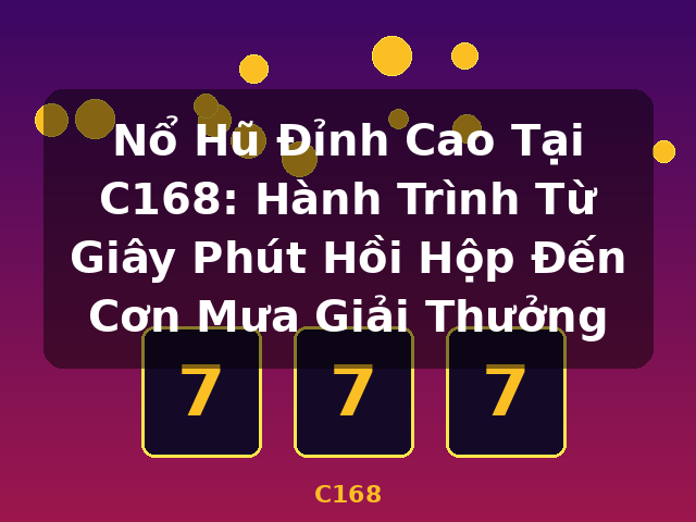 Nổ Hũ Đỉnh Cao Tại C168: Hành Trình Từ Giây Phút Hồi Hộp Đến Cơn Mưa Giải Thưởng - C168 Nổ Hũ Đỉnh Cao Tại C168: Hành Trình Từ Giây Phút Hồi Hộp Đến Cơn Mưa Giải Thưởng - C168